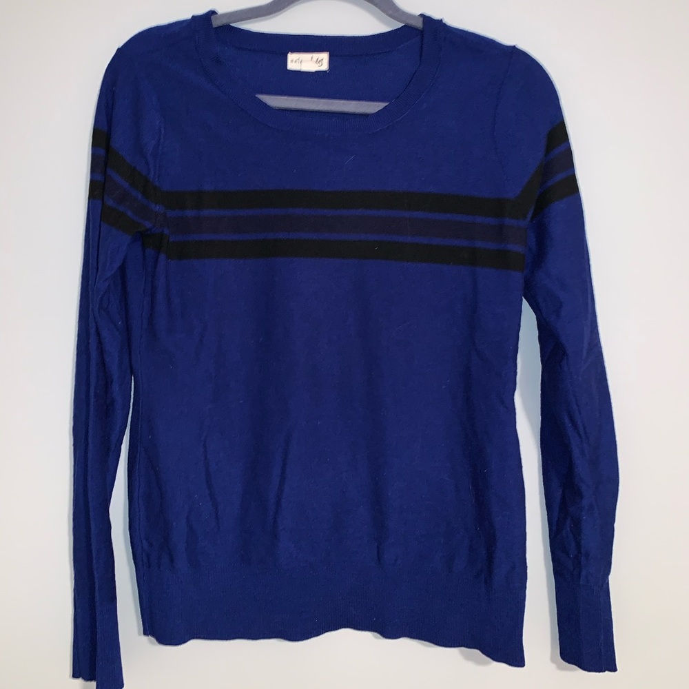 Blue and black stripe sweater